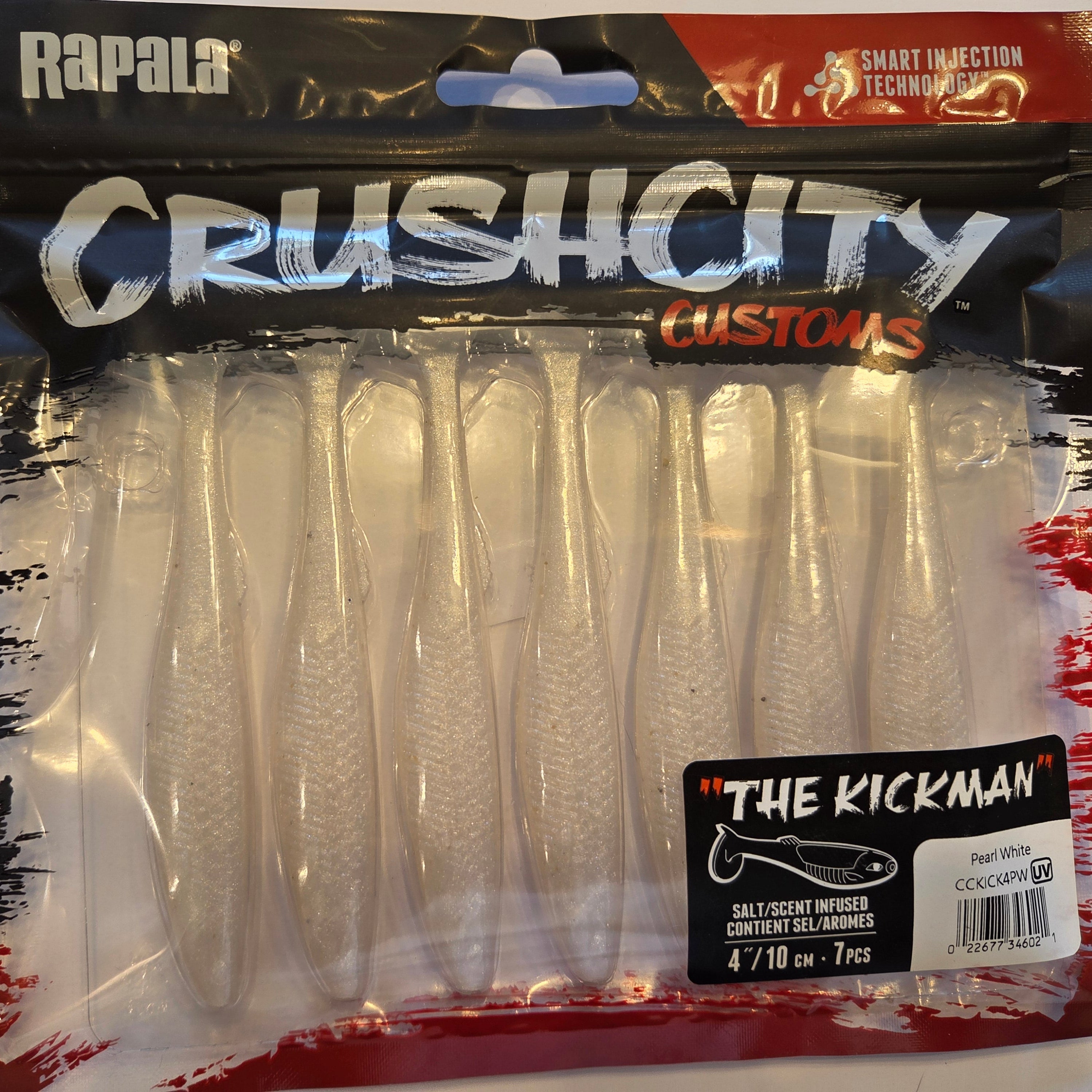 Rapala Crushcity "The Kickman"  4"/10 cm Pearl White