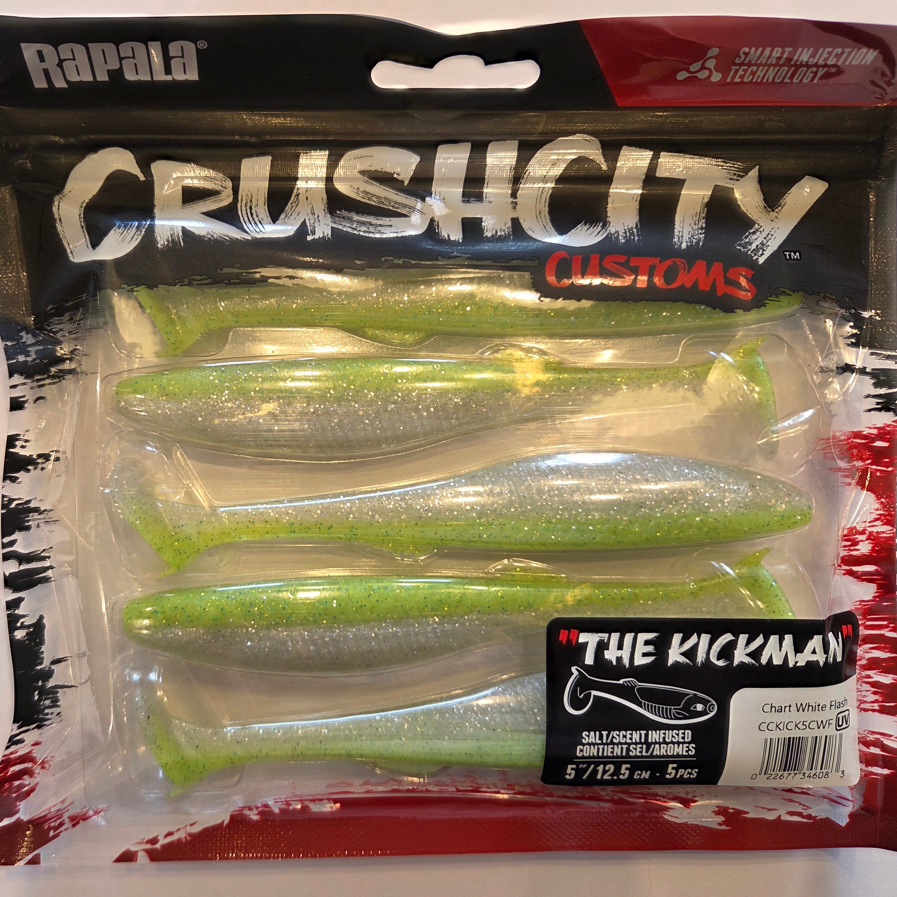 Rapala Crushcity "The Kickman"  5"/12,5 cm Chart White Flash