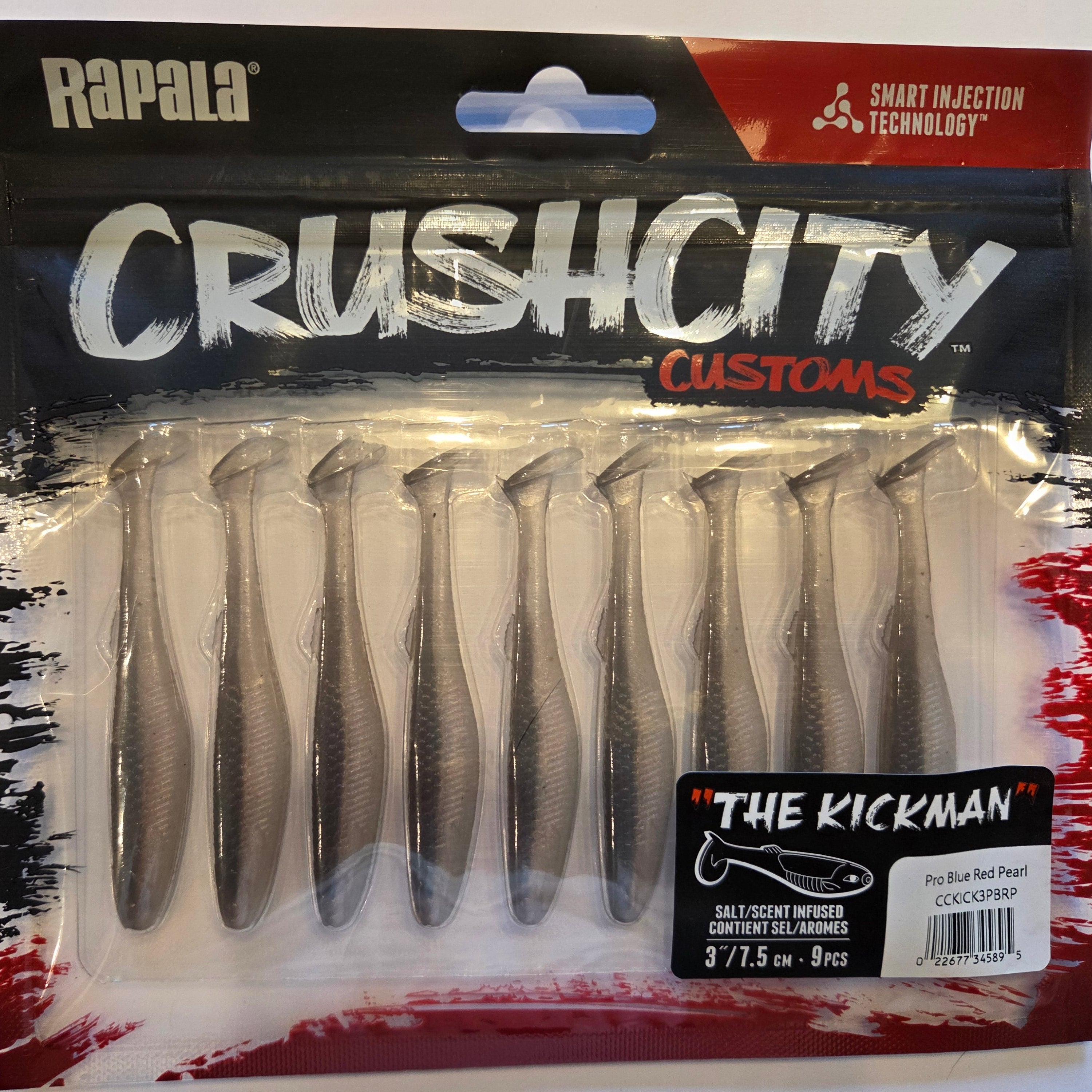 Rapala Crushcity "The Kickman" 3"/7,5 cm Pro Blue Red Pearl