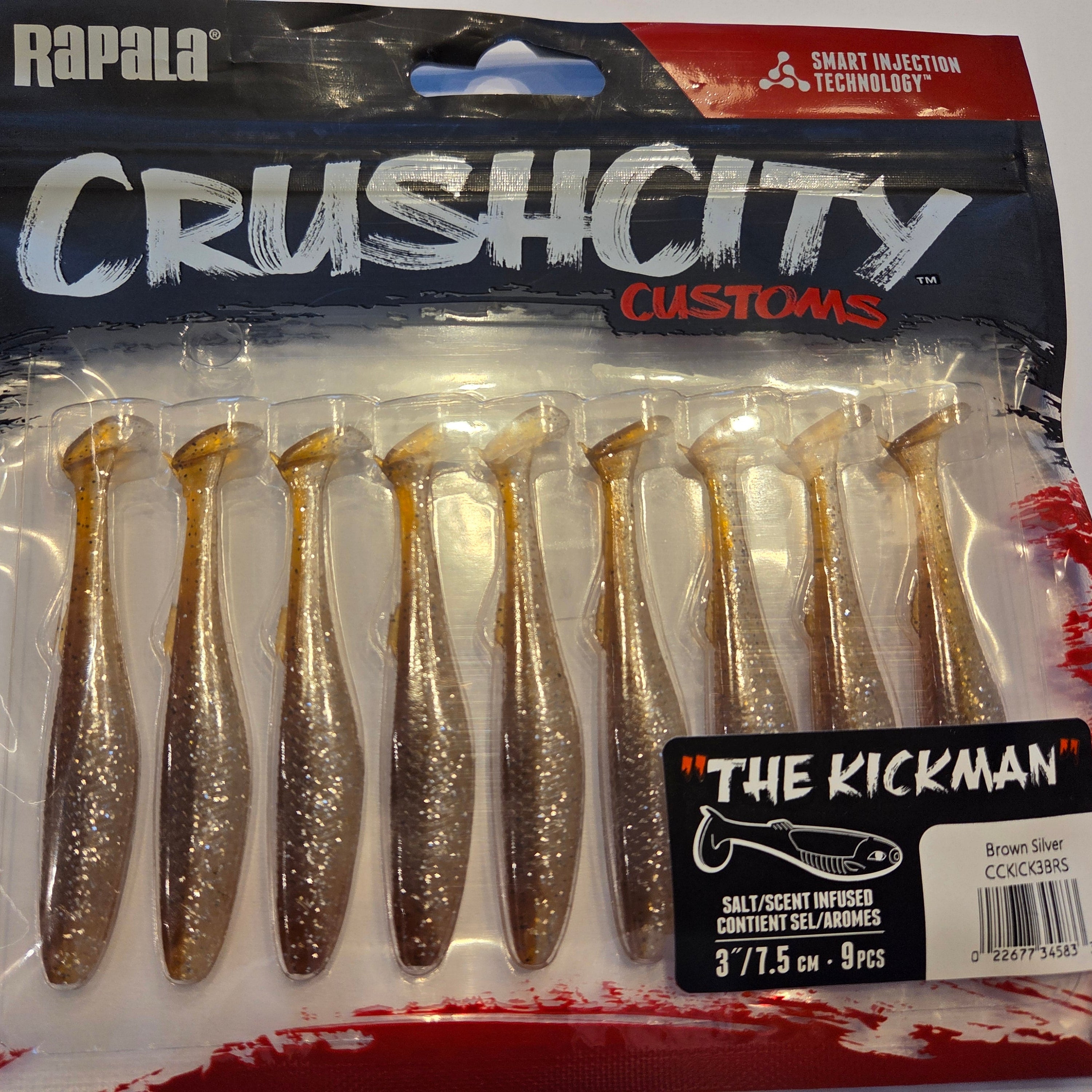 Rapala Crushcity "The Kickman" 3"/7,5 cm Brown Silver