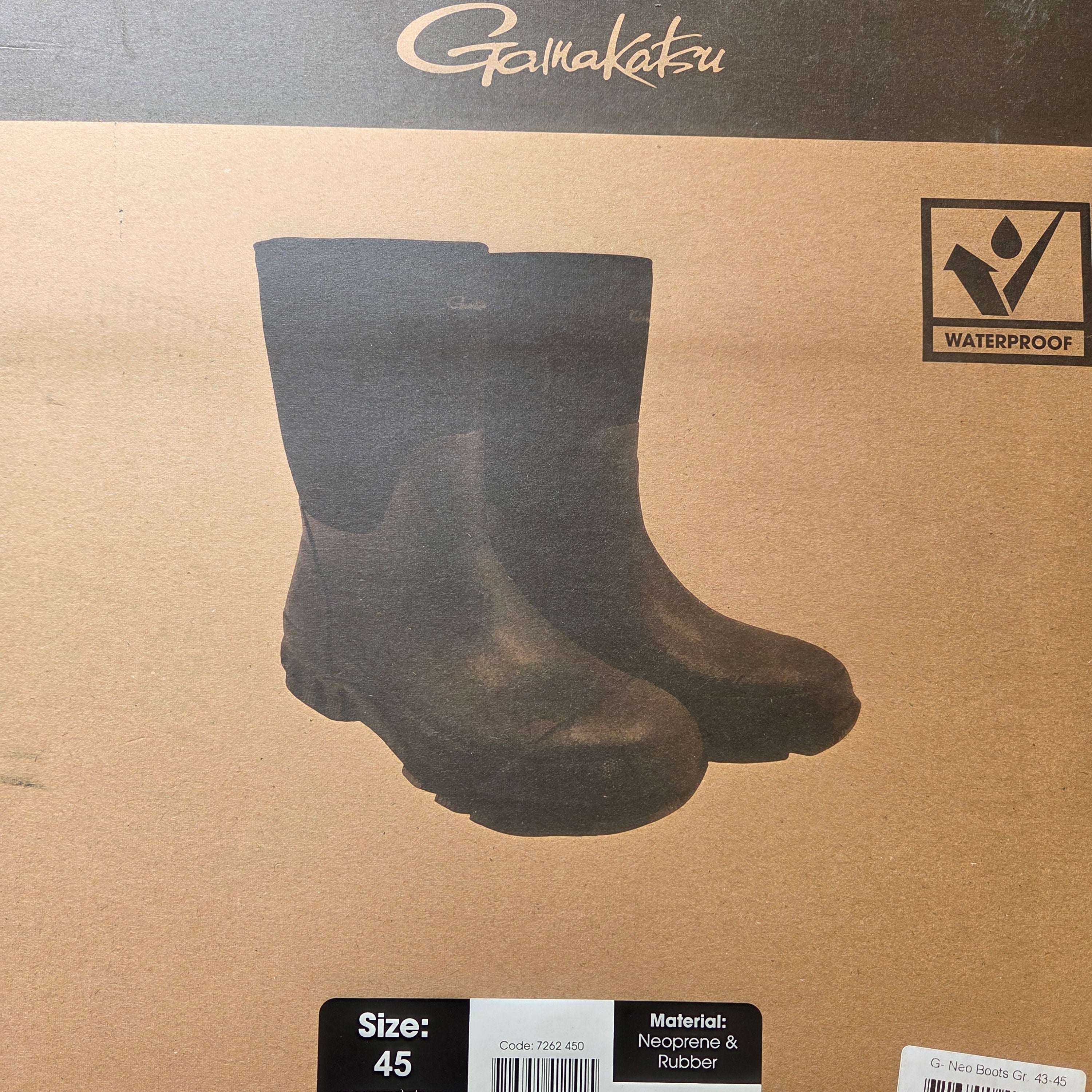 Gamakatsu Neopren & Gummistiefel Gr. 45 schwarz mittelhoch
