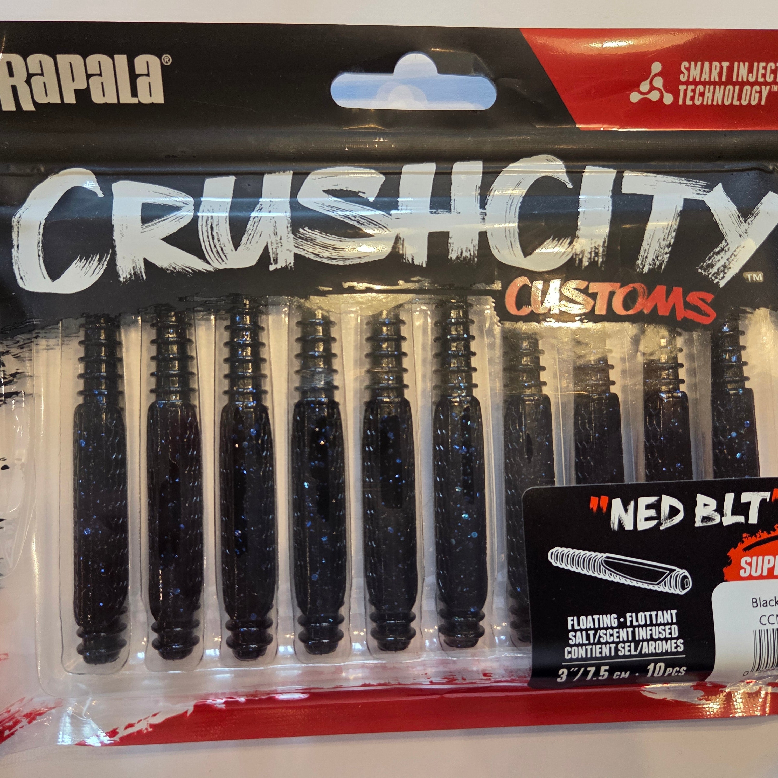 Rapala Crushcity "NED BLT" 3"/7,5 cm Black Blue Flake